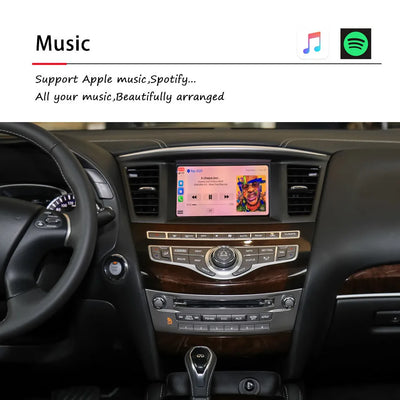 Wireless CarPlay Module for Nissan Patrol Y62 Armada Infiniti QX56 QX80 2008-2021 Android Auto Mirror Link Smart Box