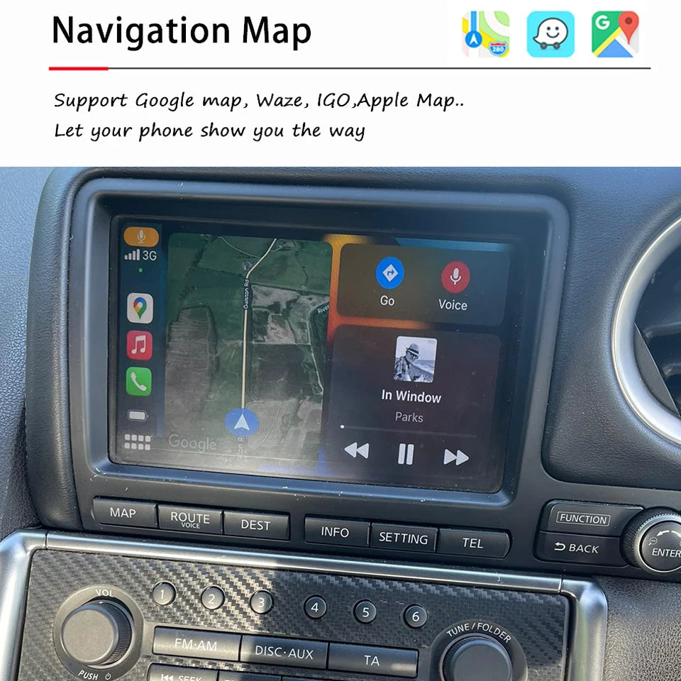 Wireless Apple CarPlay Device for Nissan GT-R 2007-2016 IOS Car Play Android Auto Upgrade Module