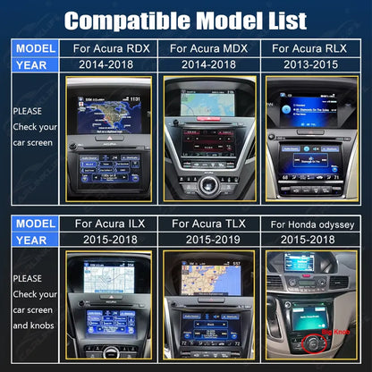 Wireless Apple CarPlay Android Auto For Acura MDX RDX TLX ILX RLX Honda Odyssey 2013-2019 Dual-Screen Models CarPlay Retrofit Module