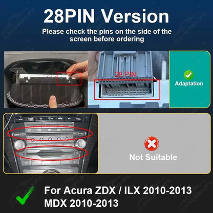 Wireless CarPlay Android Auto For Acura RDX TL ILX ZDX MDX 2007-2013 Single Screen Models CarPlay Retrofit Module