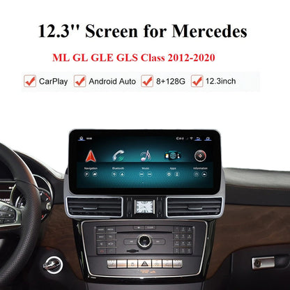 Android 13 Car Radio Touchscreen 12.3'' Car Stereo For Mercedes Benz ML W166 GL X166 GLE GLS 2012-2020