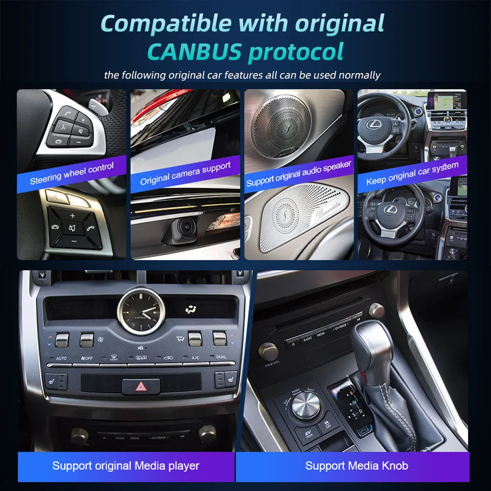 10.25" Multimedia Player Android 13 CarPlay For Lexus NX300 NX200t NX300h NX 2015-2021