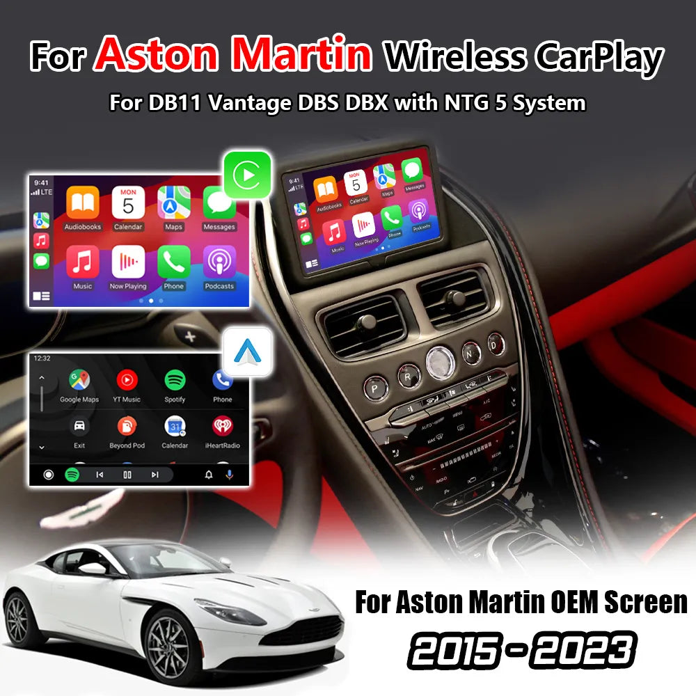 Wireless CarPlay Android Auto for Aston Martin DB11 Vantage DBS DBX with NTG 5 System 2015-2023