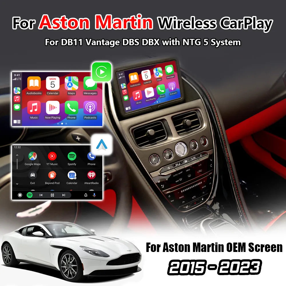 Wireless CarPlay Android Auto for Aston Martin DB11 Vantage DBS DBX ...