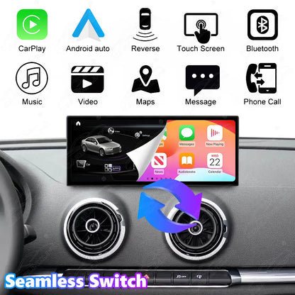 12.3" Linux Touch Screen For Audi A3 S3 2014-2019 Wireless Carplay Android Auto Car Radio