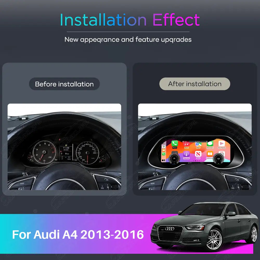 Audi A4 (2013-2016) Digital Cluster with CarPlay