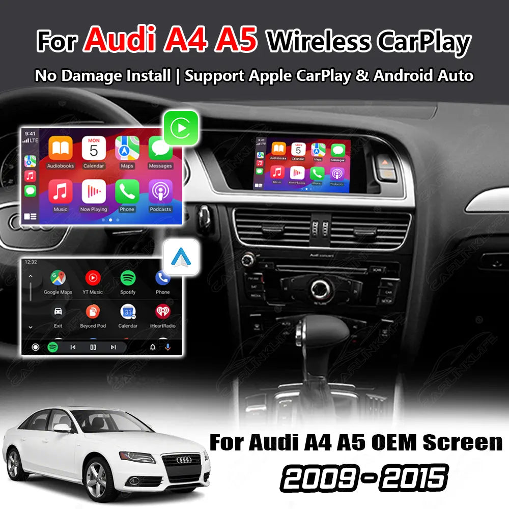 Wireless Apple Carplay & Android Auto for Audi A4 A5 2009-2015