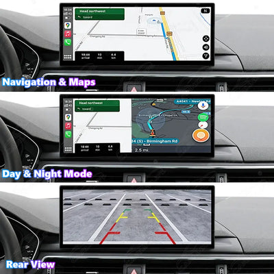 12.3" Linux Touch Screen For Audi A4 A5 2016-2019 Wireless Carplay Android Auto Car Radio