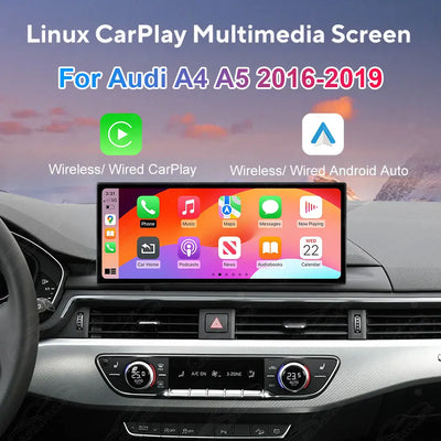 12.3" Linux Touch Screen For Audi A4 A5 2016-2019 Wireless Carplay Android Auto Car Radio