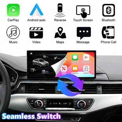 12.3" Linux Touch Screen For Audi A4 A5 2016-2019 Wireless Carplay Android Auto Car Radio
