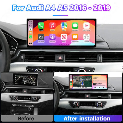 12.3" Linux Touch Screen For Audi A4 A5 2016-2019 Wireless Carplay Android Auto Car Radio