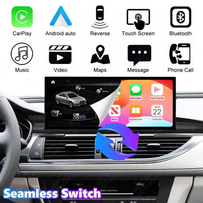 12.3" Linux Touch Screen For Audi A6 A7 2011-2018 Wireless Carplay Android Auto Car Radio