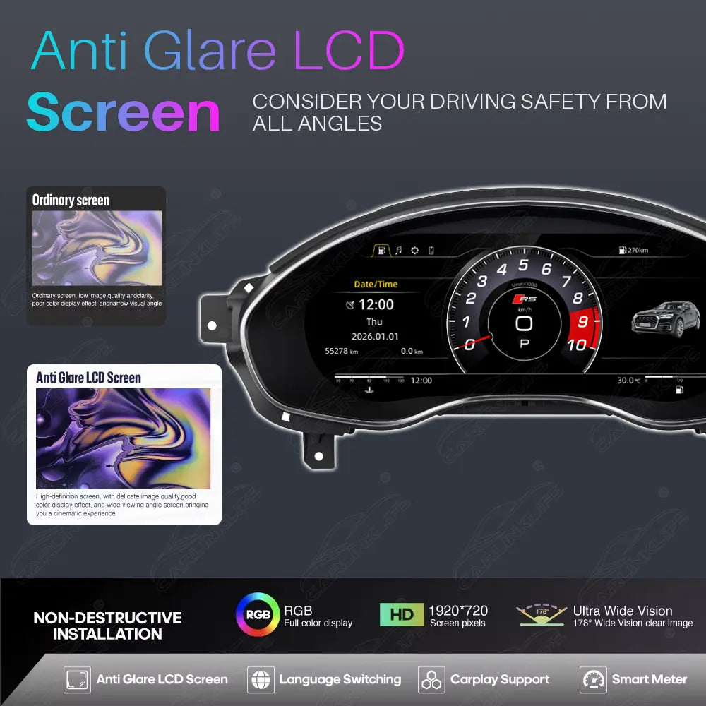 Audi A6 A7 (2012-2018) Digital Cluster with CarPlay