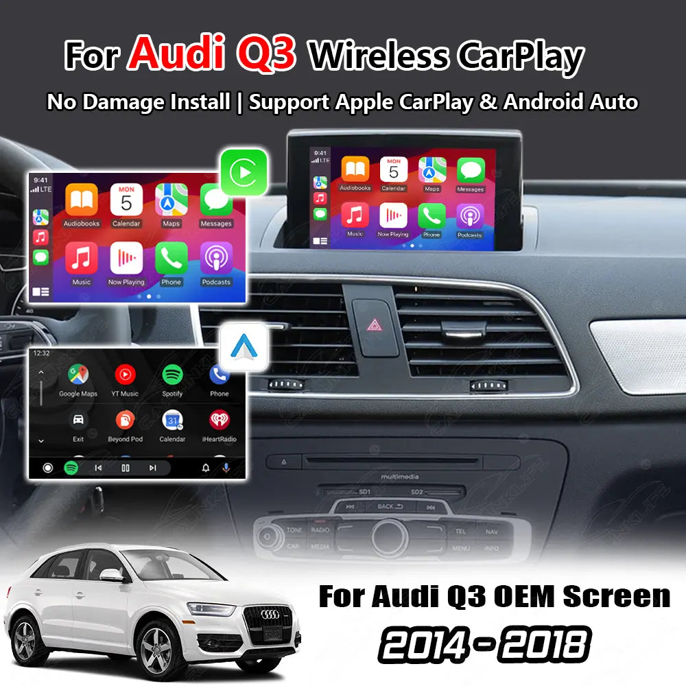 Wireless Apple Carplay & Android Auto for Audi Q3 2014-2018