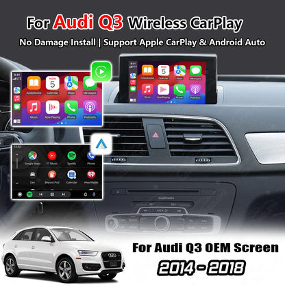 Wireless Apple Carplay & Android Auto for Audi Q3 2014-2018