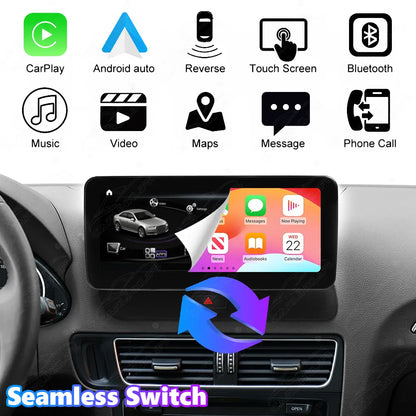 10.25"/12.3" Linux Touch Screen For Audi Q5 2009-2016 Wireless Carplay Android Auto Car Radio