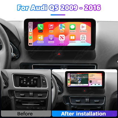 10.25"/12.3" Linux Touch Screen For Audi Q5 2009-2016 Wireless Carplay Android Auto Car Radio