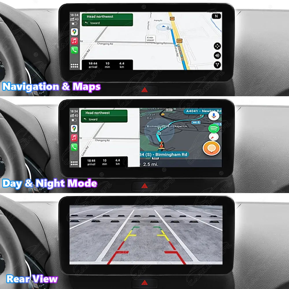 10.25"/12.3" Linux Touch Screen For Audi Q5 2009-2016 Wireless Carplay Android Auto Car Radio