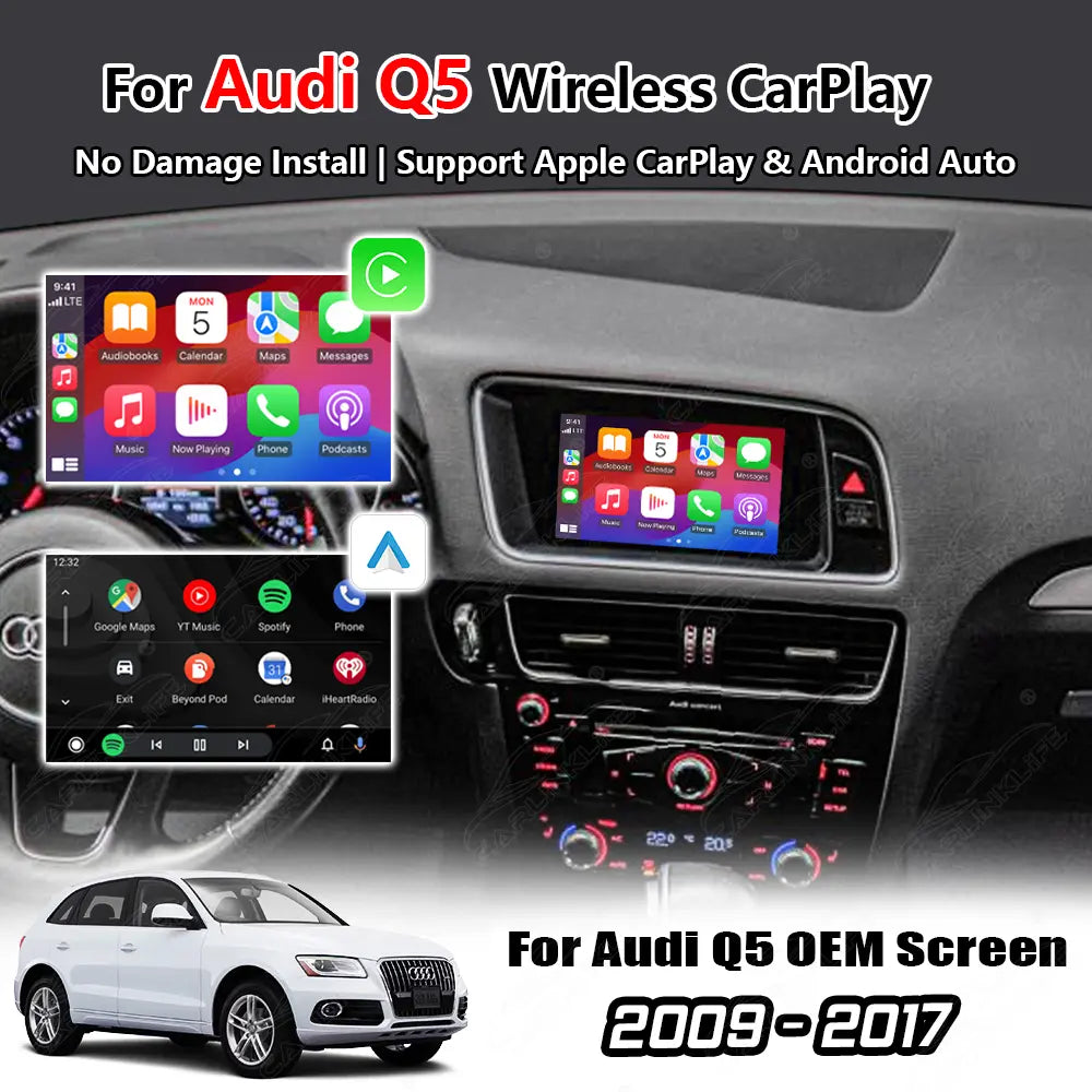 Wireless Apple Carplay & Android Auto for Audi Q5 2009-2017