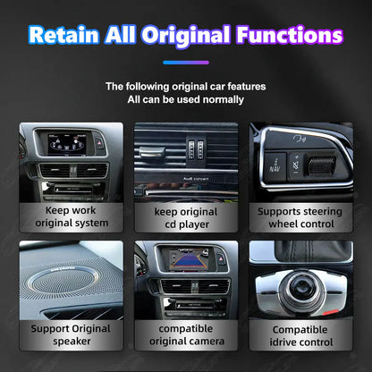 10.25"/12.3" Linux Touch Screen For Audi Q5 2009-2016 Wireless Carplay Android Auto Car Radio