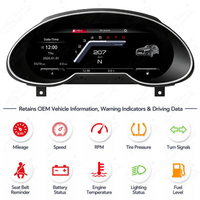 Audi Q5 (2009-2017) Digital Cluster with CarPlay