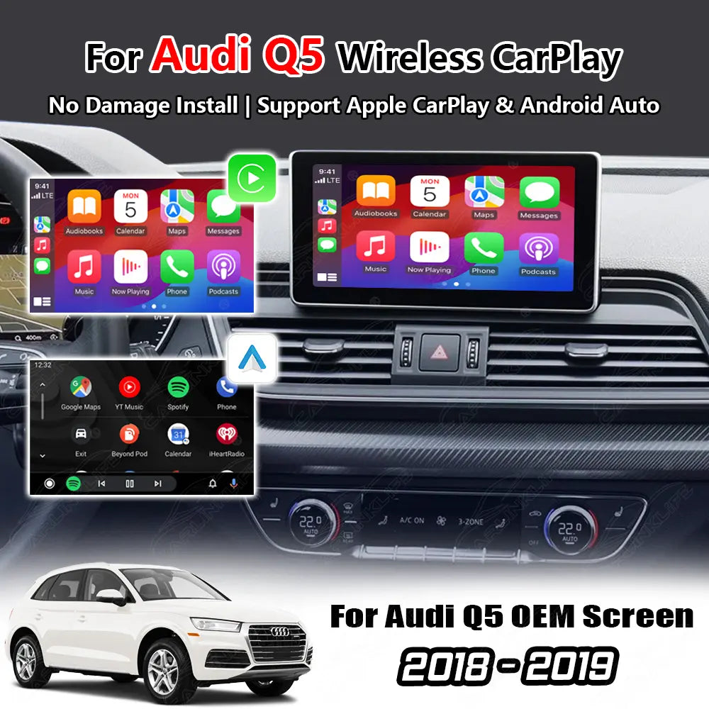 Wireless Apple Carplay & Android Auto for Audi Q5 2018-2019
