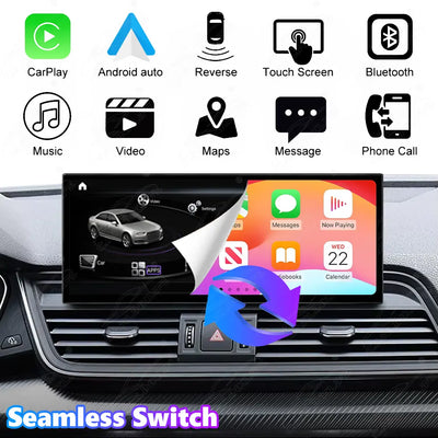 12.3" Linux Touch Screen For Audi Q5 2018-2020 Wireless Carplay Android Auto Car Radio