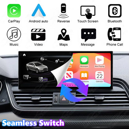 12.3" Linux Touch Screen For Audi Q5 2018-2020 Wireless Carplay Android Auto Car Radio