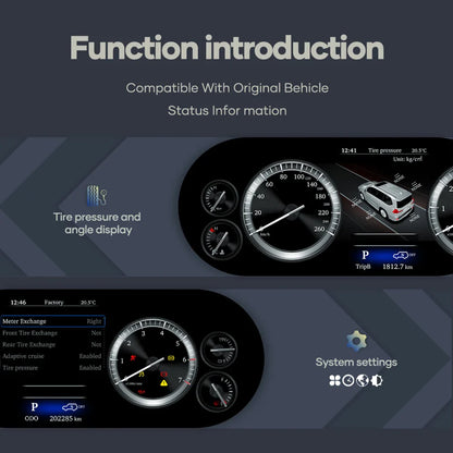 LCD Digital Cluster For Lexus LX570 2007-2021 Linux Digital LCD Dashboard Instrument Gauge Cluster
