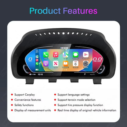 12.3" CarPlay LCD Digital Cluster For BMW 5/6/7 Series X3/X4/X5/X6 2009-2017 Linux Dashboard Gauge Cluster