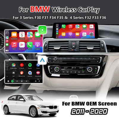 Wireless Apple Carplay & Android Auto for BMW 3Series F30 F31 F34 F35 4Series F32 F33 F36