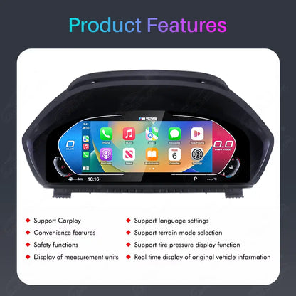 12.3" CarPlay LCD Digital Cluster For BMW 3 4 Series 2013-2020 Linux Dashboard Gauge Cluster