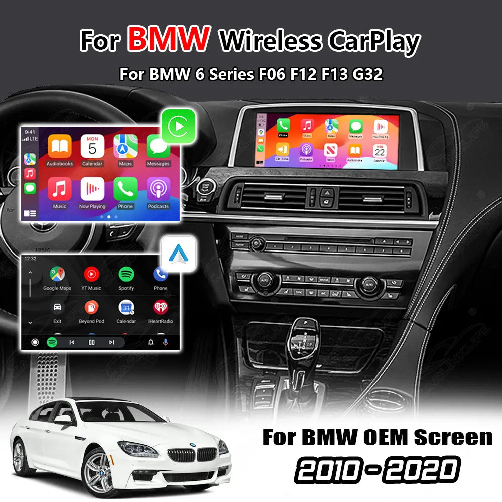 Wireless Apple Carplay & Android Auto for BMW 6Series F06 F12 F13 G32