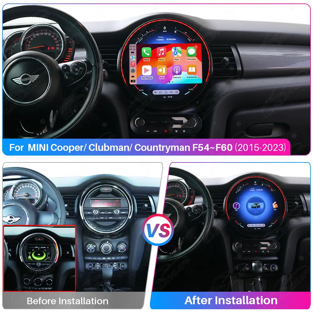 11.8" Android Car Radio for BMW MINI Cooper/ Clubman/ Countryman 2015-2023 Car Stereo CarPlay Multimedia Player