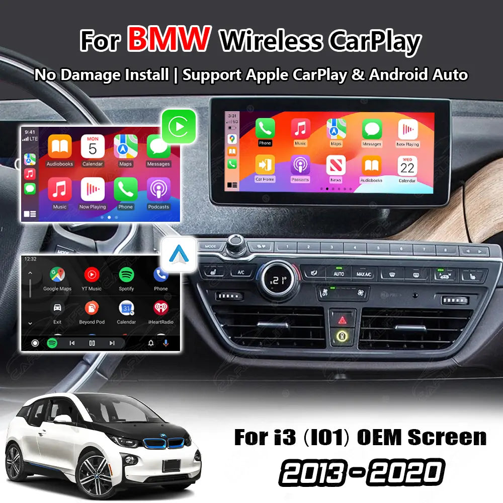 Wireless Apple Carplay & Android Auto for BMW i3 I01