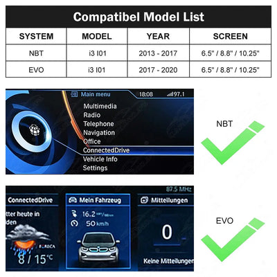 Wireless Apple Carplay & Android Auto for BMW i3 I01