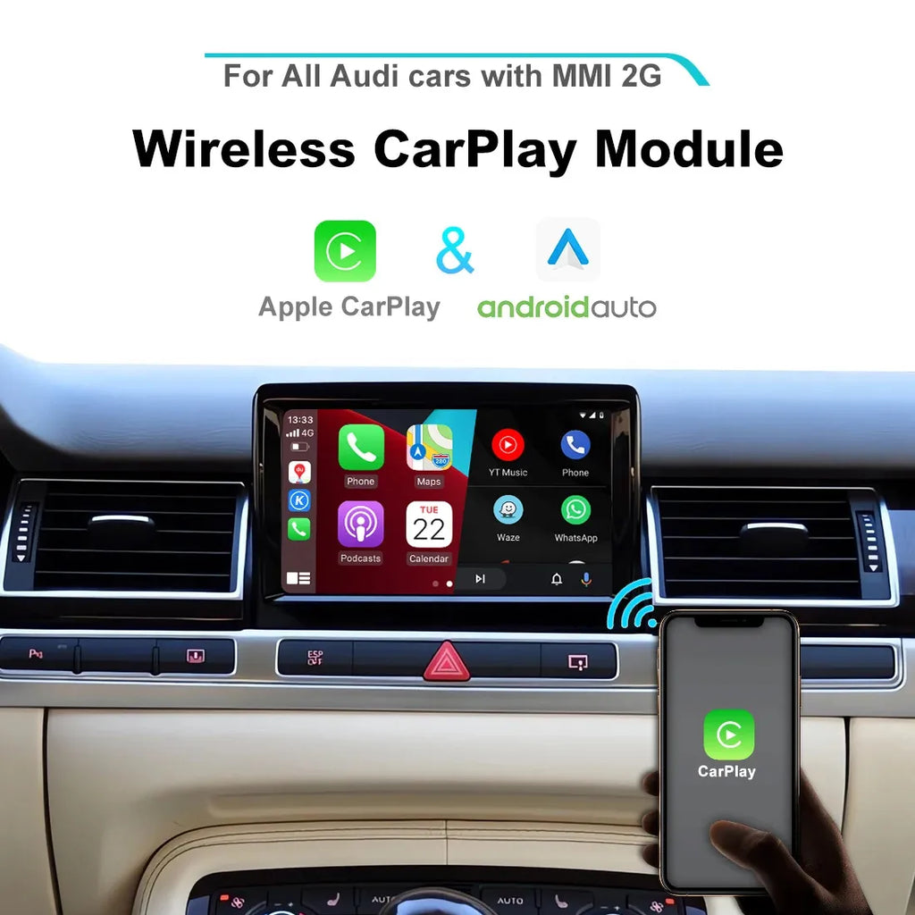 Wireless Apple Carplay & Android Auto Module For Audi A4 A5 A6 A7 A8 Q5 Q7  2005-2009 OEM Screen Upgrade Kit – Carlinklife