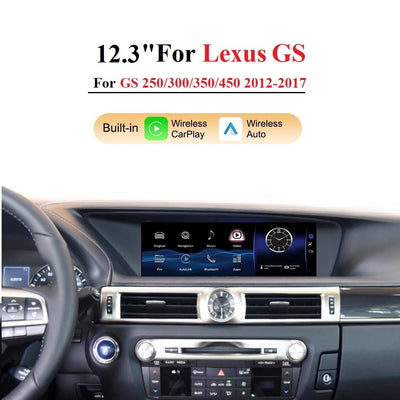 12.3" Multimedia Player Android 13 CarPlay For Lexus GS GS250 GS300 GS350 GS450 2012-2017