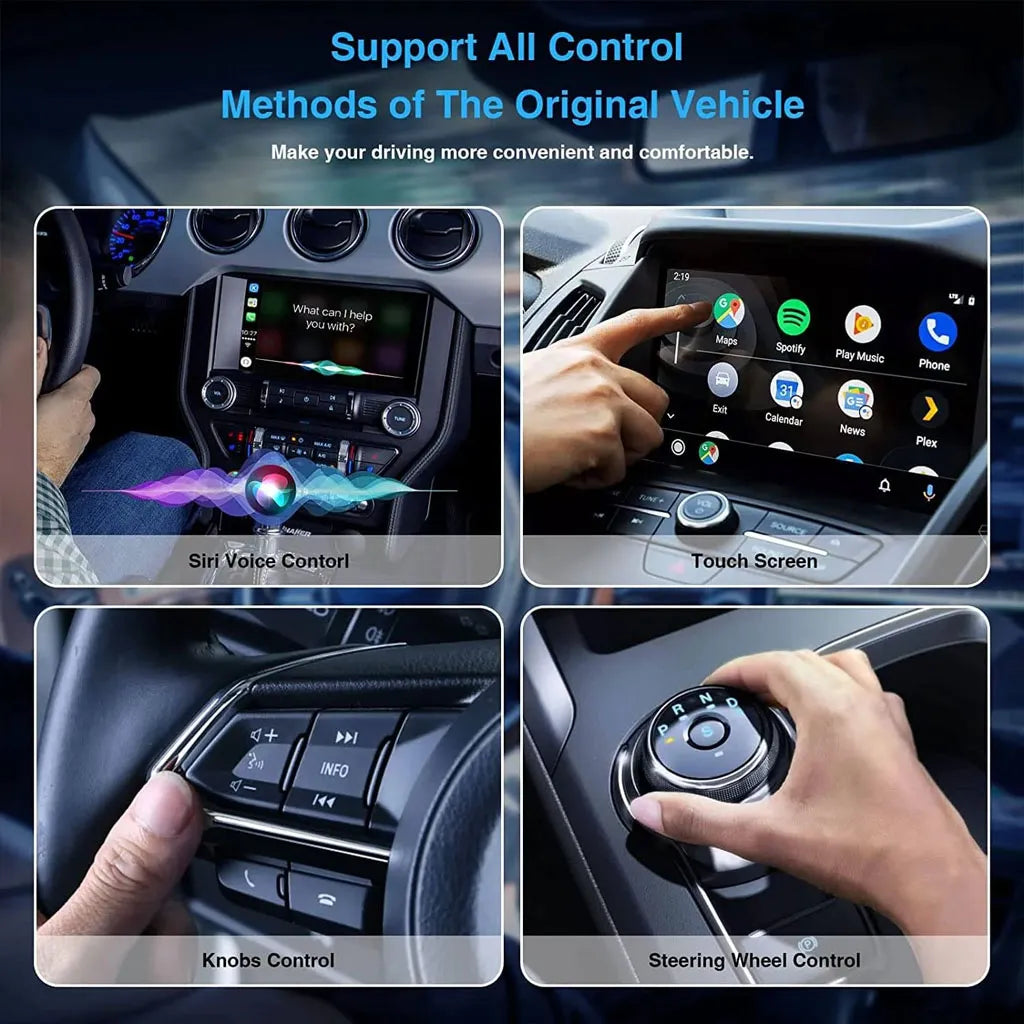 Carlinklife Magic Box - Wireless CarPlay/ Android Auto Adapter with Netflix, YouTube, GPS Navigation, Play U-Disk, HDMI - CP2Video TV AI Box