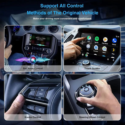 Carlinklife Magic Box - Wireless CarPlay/ Android Auto Adapter with Netflix, YouTube, GPS Navigation, Play U-Disk, HDMI - CP2Video TV AI Box