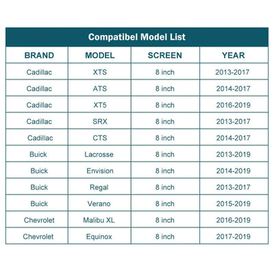 Wireless Apple CarPlay/Android Auto Upgrade Module for Cadillac XT5 XTS ATS SRX CTS 2016-2019 Buick Chevrolet