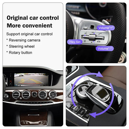 Full Screen Wireless Carplay & Android Auto for Mercedes S-Class(W222) E-Class(W212) 2014-2020 E-Class W213 2021-2023