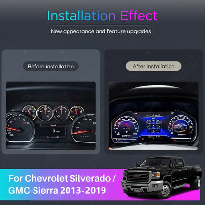 12.3" LCD Digital Cluster For Chevrolet Silverado 2013-2019/GMC-SIERRA 2014-2019 Linux Dashboard Gauge Cluster
