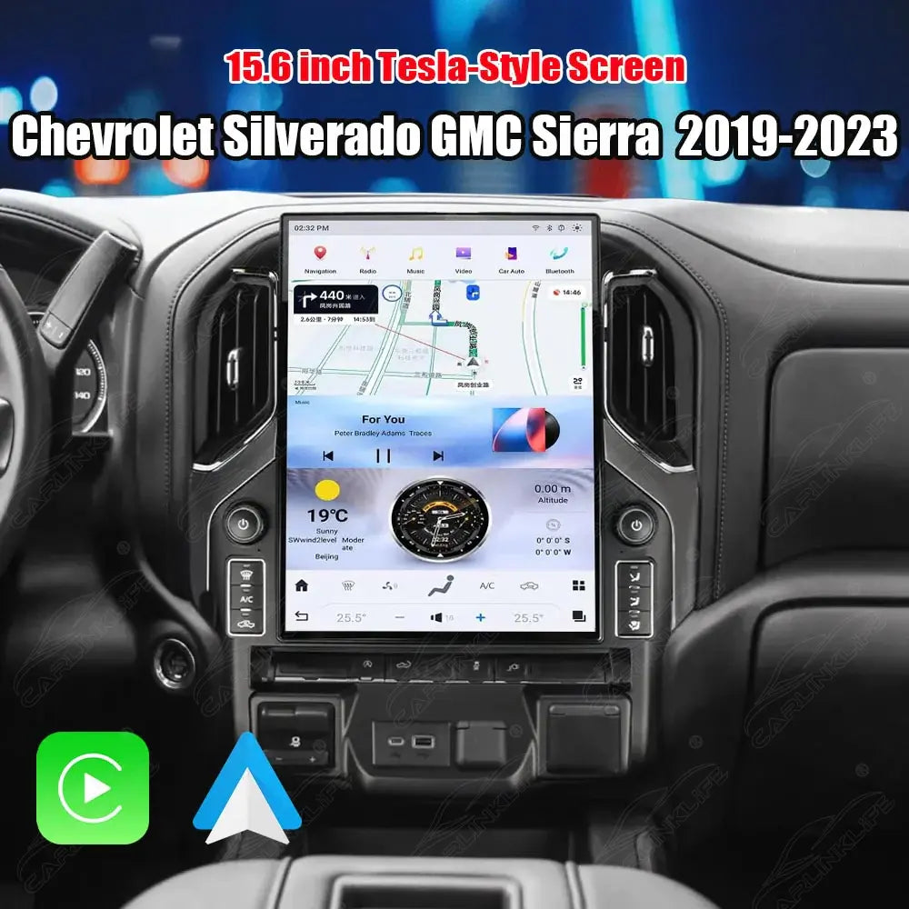 Chevrolet Silverado GMC Sierra 2019-2024 Android 13 IPS 2K Touch Scree ...