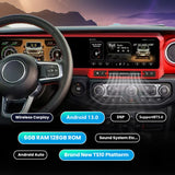 Jeep Wrangler 2018-2024 Digital Cluster Dual Screen Dashboard Car Radio Strip Screen CarPlay Android Auto