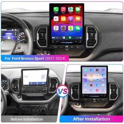 For Ford Bronco Sport 2021-2024 12.1" Android Car Stereo Apple CarPlay Android Auto Screen Upgrade
