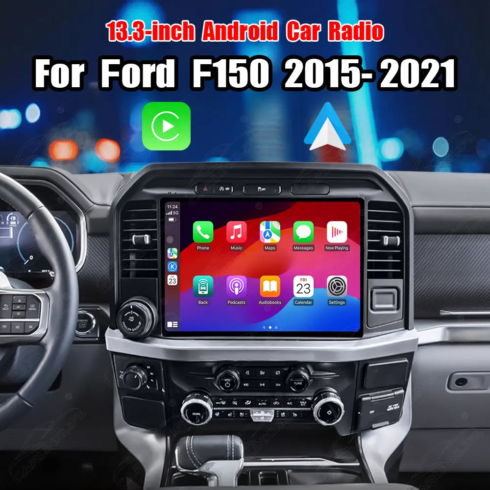 13.3 Inch Android Car Radio For Ford F150 2015-2021 Car Stereo CarPlay Multimedia Player