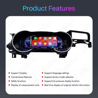12.3" CarPlay LCD Digital Cluster For Ford Mustang 2015-2021 Linux Dashboard Gauge Cluster