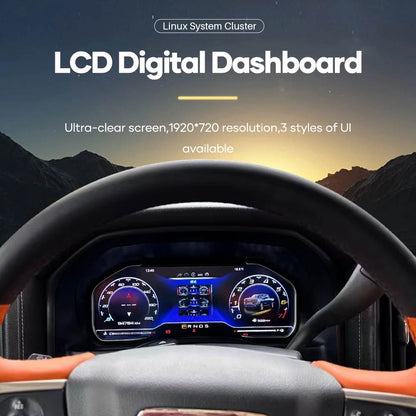 LCD Digital Cluster For Chevrolet Silverado 2013-2019/GMC-SIERRA 2014-2019 Linux Digital LCD Dashboard Instrument Gauge Cluster
