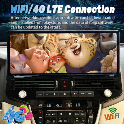 17.1 inch Android Car Radio For Toyota Land Cruiser 200 LC200 LC300 2007-2021 Car Stereo CarPlay Multimedia Player